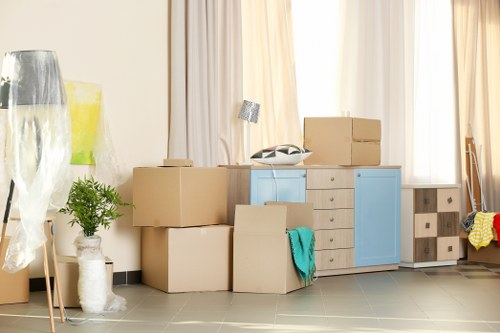 Organised office storage units in a Wandsworth workspace
