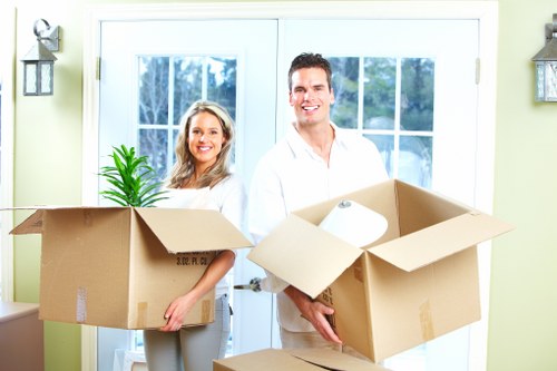 Packing boxes and household items ready for a move